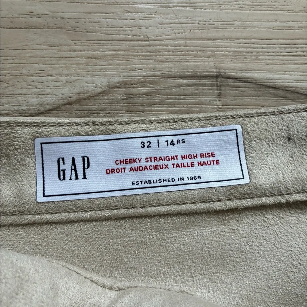 Gap High Rise Vegan Leather Cheeky Straight Pants - Picture 4 of 12